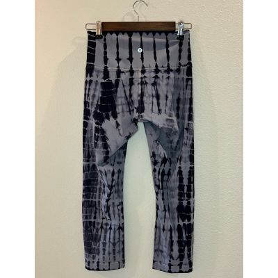 LULULEMON Wunder Under Crop HR 6 Shibori Magnet Grey Black Night